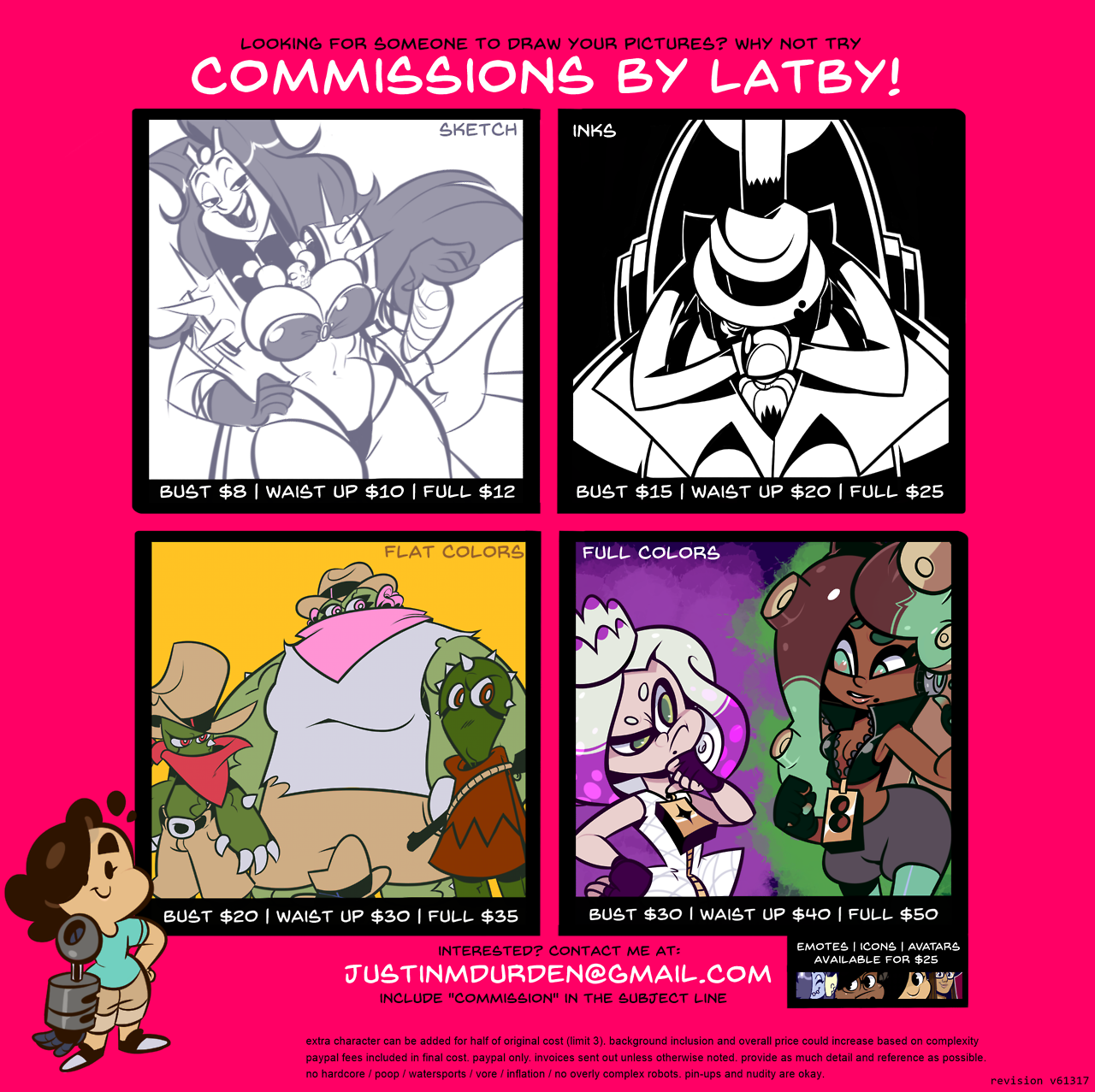 lookatthatbuttyo:    Also, commissions are back open again. 5 slots. contact info
