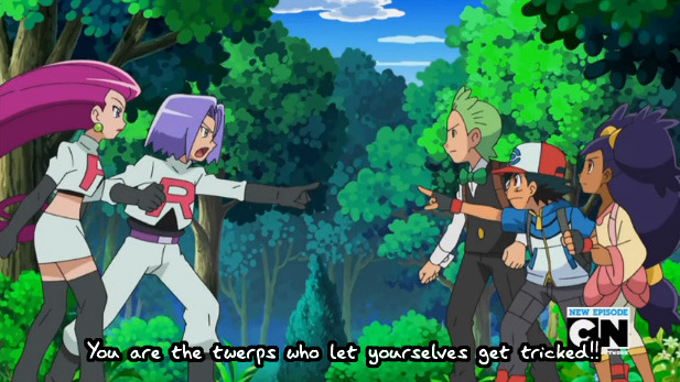 pdutogepi:  Ash is apparently very aware of how easily he falls for Team Rocket’s