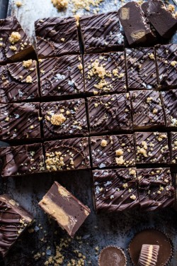 Sweetoothgirl:  Easy Peanut Butter Cup Fudge With Salted Bourbon Sugar  Now Please.