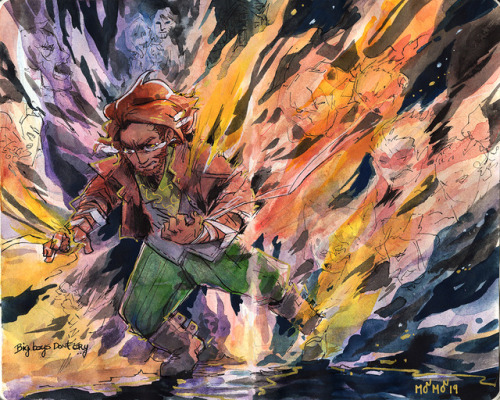 Various Critical role paintings I got around to scan!Nila (and spurt) was made last week. Caleb yest