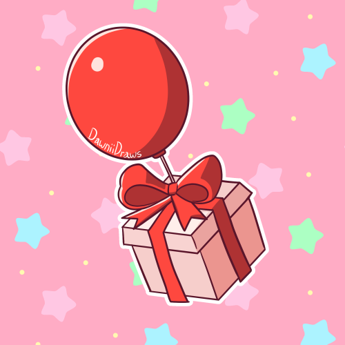 saranimeme:Animal Crossing Balloon Present StickerAnimal Crossing Handle with Care Sticker