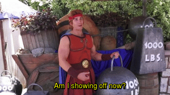 adidadisney:  disney-park-junkie:  Because you know you sweatin’ Hercules. [☠]  Not only is he pretty but they didn’t put him in one of the shitty muscle suits. They are his real muscle. Bless good casting. 