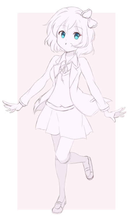 Working on some new Sayori art! You can see it first on my Twitter!