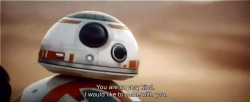 droidhusbands:  THEY NFUCKIGN GAVE BB-8 SUBTITLES??? IM CRYIN ?  