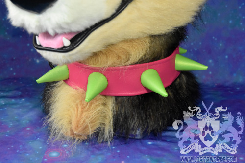 Some spike collar commissions we finished for clients! You can commission your own at lobitaworks.bi