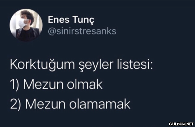 Enes Tunç @sinirstresanks...