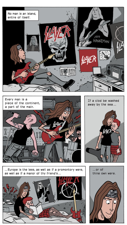 zenpencils:  For Whom the Bell Tolls - a tribute to Jeff Hanneman   Beautiful