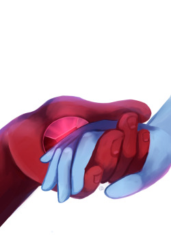 edgebugart: i’ll wait if you’ll wait for me sequel to this piece i spose, i just like drawing their hands ahahahaha….  [Commissions are open!]   