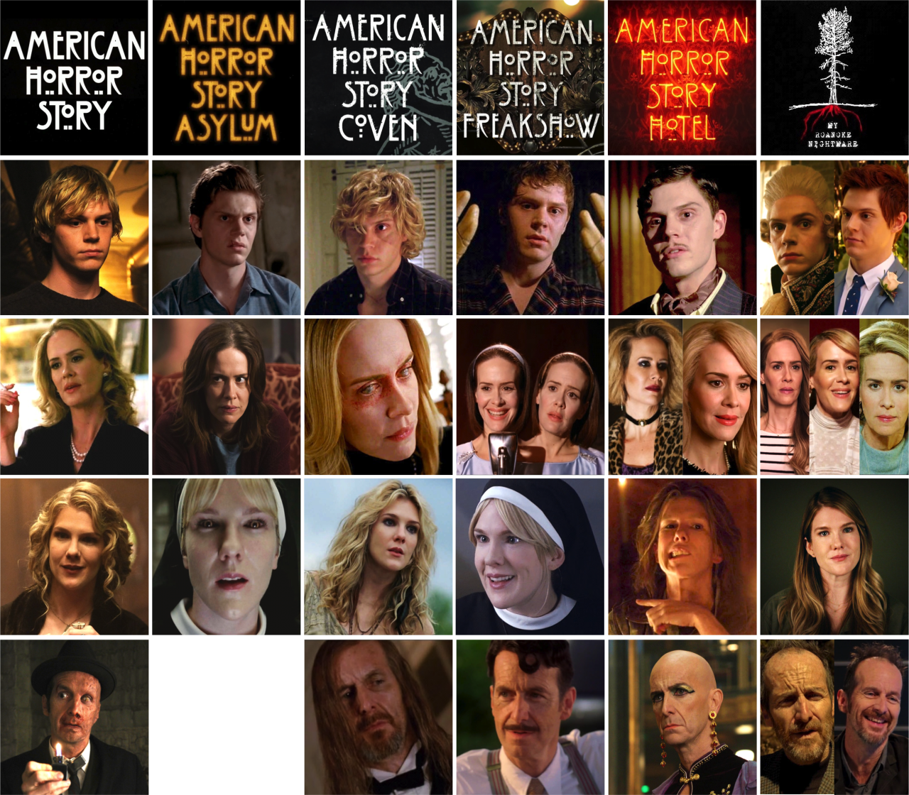 pepperforpresident:  THE COMPLETE REPERTORY CAST OF AMERICAN HORROR STORY: Seasons