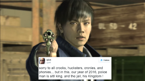 essence-of-armbarring:Yakuza + dril tweets