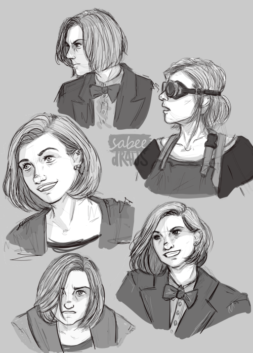 sabeedraws: some much needed screencap redraw practice sketches of the Thirteenth Doctor 