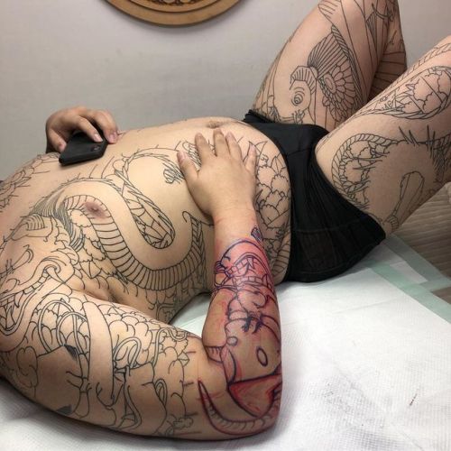 #irezumi #wabori #horimono #tattoo #koreatattoo #타투 #문신 #이레즈미  www.instagram.com/p/B1u52FNDF