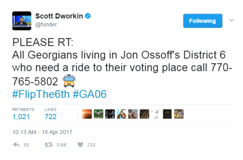 SourcePLEASE SIGNAL BOOST AND #FlipThe6th - TODAY IS THE DAY!All Georgians living in Jon Ossoff&rsqu