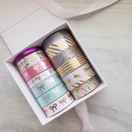 Found a use for my gorgeous Ladurée box collection by putting my beloved washi tape within. M
