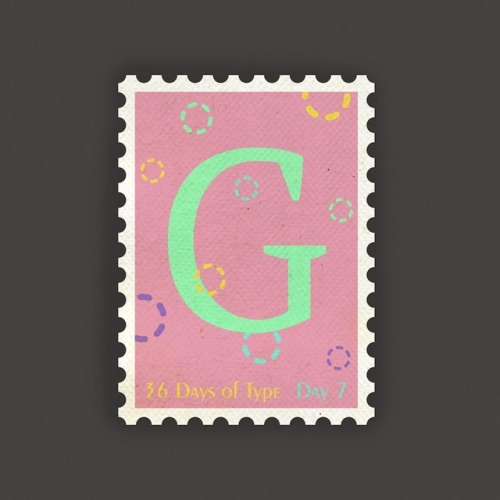 G for @36daysoftype #typography #stamp #36days_g #36daysoftype04