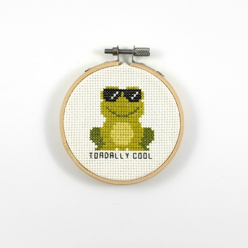 The finished version of this cute toadally cool toad ;)You can find the pattern here