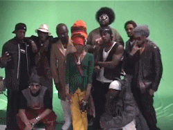 real-hiphophead:  The Soulquarians Talib Kweli, Common (kneeling), Mos Def, James Poyser, Erykah Badu, ?uestlove, D’Angelo, Q-Tip, J Dilla (kneeling), Bilal 