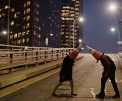 What to do with that special someone when you’re walking home a bit drunk and run across a couple of traffic cones.