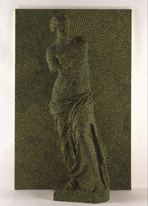 YAYOI KUSAMA. Statue of Venus Obliterated by Infinity Nets, 1998, Acrylic on canvas.