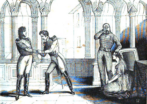 Illustration from the dramatic piece entitled “Murat” (F. Labrousse, premiered 1841).