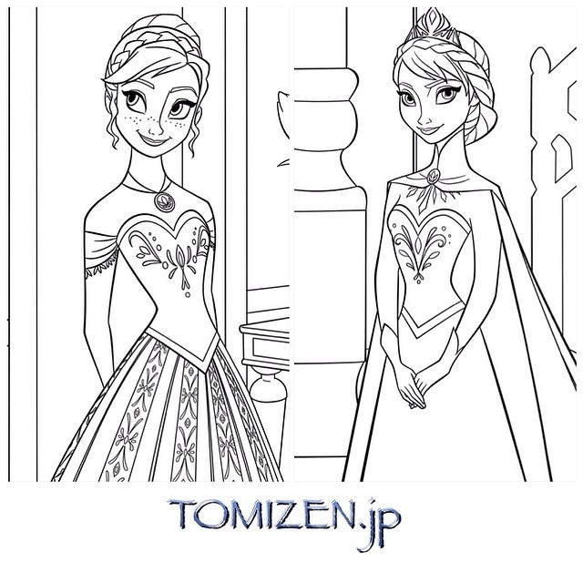 Tomizen Jp ネットで見つけた ディズニー公式無料ダウンロード塗り絵 アナと雪の女王 大人気ですね