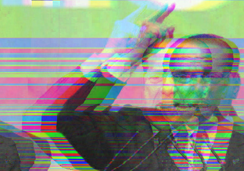 Hail to the king, the king is dead….almost! Berlusconi 7 years sentence 24/06/2013 - A glitch art celebration. 