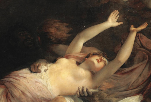 aqua-regia009:Eurydice hurried back to the Infernal Regions (Details), 1814 by Henry Thomson 