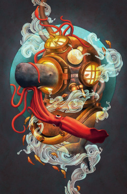 fuckyeahillustrativeart:  ‘Deep Sea Diver’