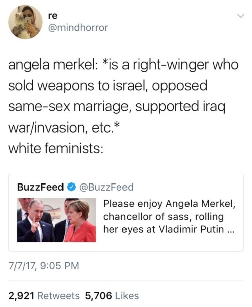 mallotovcocktail:politicalstuffandothercrap:beyonslayed:weavemama:weavemama:we idolizing Merkel?????