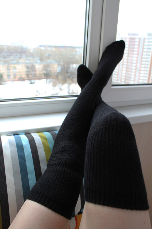 black knee socks