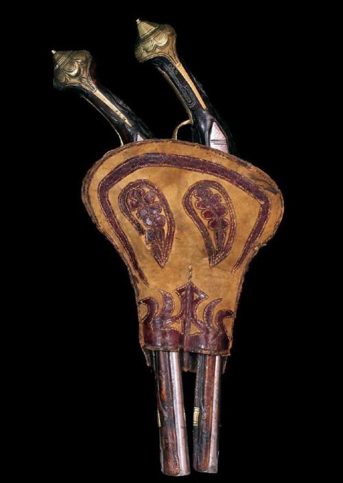 A pair of Turkish flintlock pistols with holster, 18th century.from Karabela Auctions