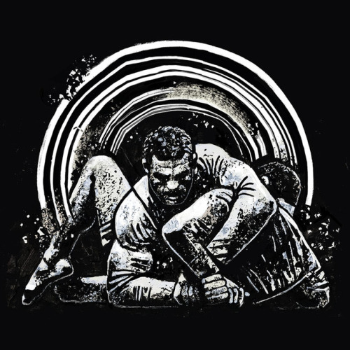 ARMBAR/KIMURA Acrylic, Digital, 20″x20″, 2017. For Tatami Fightwear.