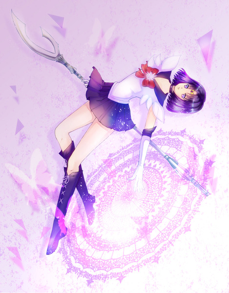 sailoreverything:girlsbydaylight:by なぎだんごReally beautiful :)Ecce pulchra imago Nautriae Saturni!