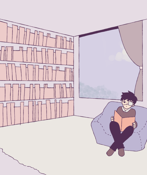 robodt:  he is reading