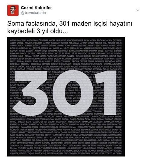 Soma faciasında,301 maden...