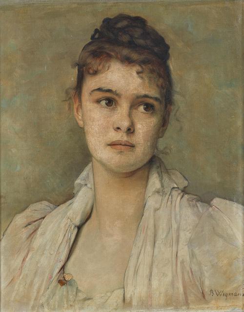 Bertha Wegmann (Danish, 1847-1926): Portrait Of A Young Woman (via Lempertz)