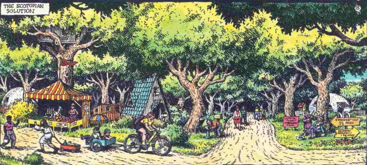 landscapemode:  Robert Crumb (USA, 1943-) A Short History of America - 3 Possible