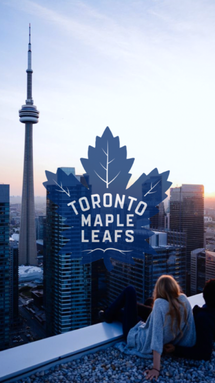 Toronto Maple Leafs logo + blue nature /requested by @krilyve/