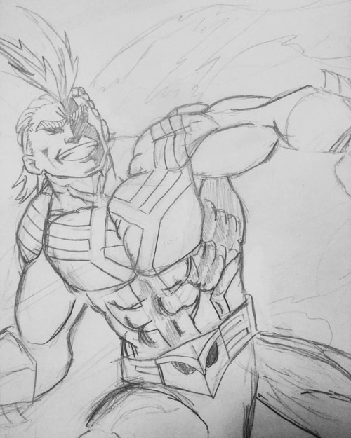 Sketchin&rsquo;. Thought I&rsquo;d have another pop at all might #MyHeroAcademia www