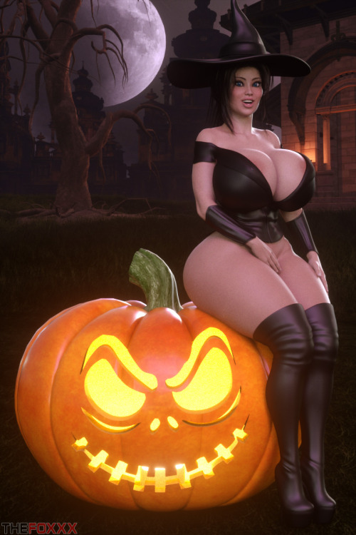 thefoxxx3d:    Happy Halloween with Ms. Joggs witch!!OC Ms. Joggs belongs to rebel37.   