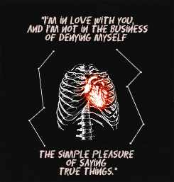 waterscigarettes:  “I got my wish, I suppose. I left my scar.” 