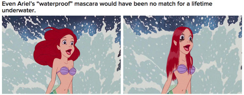 apostate-tony:buzzfeed:If Disney Princesses Wore Actual Makeup by Loryn Brantz THAT LAST ONE THOUGH