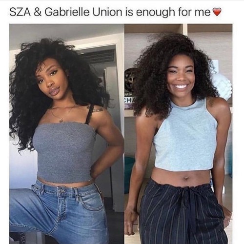 @sza @gabunion . . . . . . . #2frochicks #kinkyhair #curlyhair #melanin #naturalhair #naturalhairisp