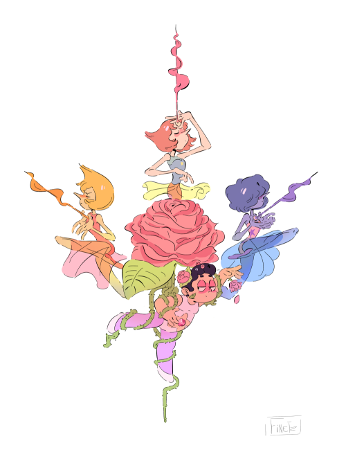 finetz:  AU where crystal gems are just Pearls! And they are raising Steven 