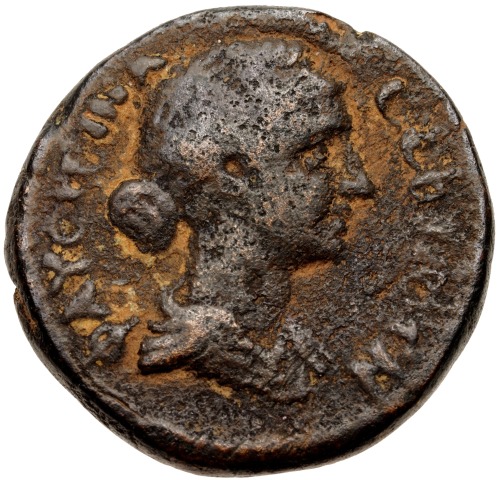 Faustina Minor, Roman empress (161-175)* coin  texture:“ΦΑΥCΤEΙΝΑ CΕΒ[ΑC]ΤΗ * reverse: goddess