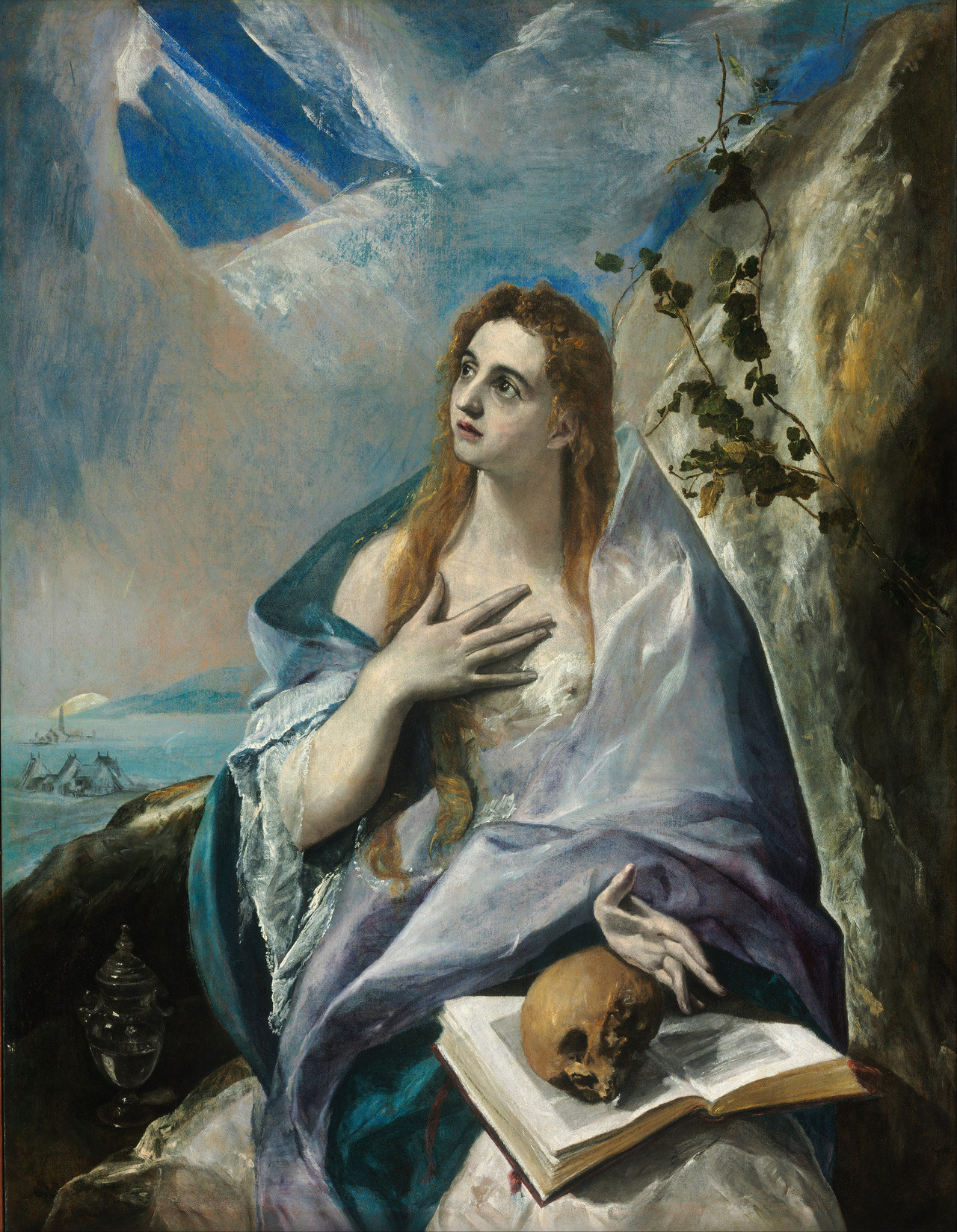 El Greco (Spanish born in Crete, 1541-1614), The penitent Mary Magdalene, 1576-78;