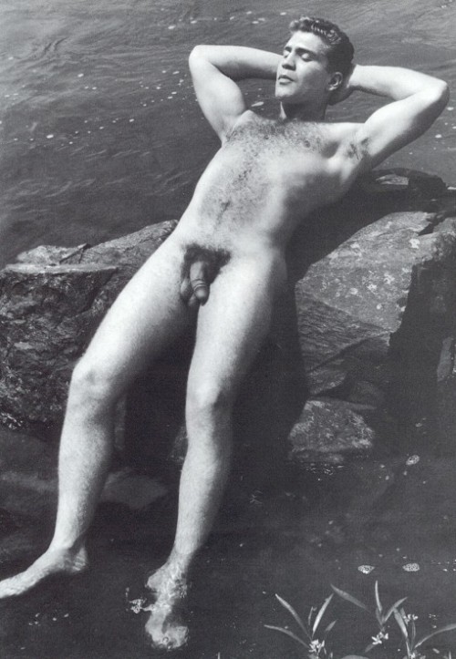 gay-art-and-more: vintagemaleeroticapart2:   Unknown model.1950s   The holidays are a time to remember, so  in keeping with that thought here is a vintage photo series to remember  the past – everything from the 1870s to the 1970s. This series shows