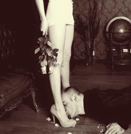 The sad, but necessary moment when You have to beat him with the thorns of the bouquet he just presented You…because the fool forgot to prostrate himself and crawl to lick Your shoes on entering the room. Compliance must be beaten into them.  NO