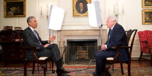 Barack Obama interviews Sir David Attenborough at the White House - BBC NewsYes, this happened. 
