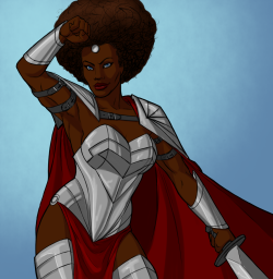 victhespookygoat:  Nubia - Wonder Woman’s Black twin; if you’ve never heard of her, check out her Wiki for some interesting back story. Put some quick colors on it.